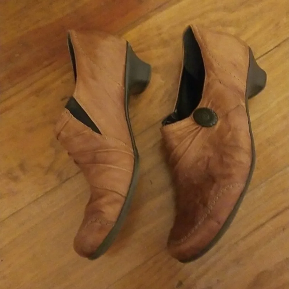 Rieker tan leather shoes - Picture 3 of 8